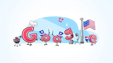 Fourth of July 2022 Google Doodle: Adorable GIF With American Flag, Barbecue Pit and Parades Marks USA Independence Day